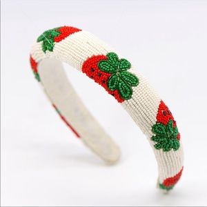 BEADED STRAWBERRY HEADBAND